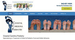 Desktop Screenshot of coastalcarolinapodiatry.com