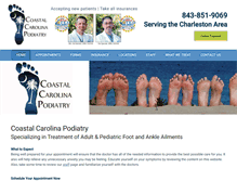 Tablet Screenshot of coastalcarolinapodiatry.com